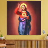 Heilig hart van Jezus Christus Canvas Afdruk (Insitu (Woonkamer))