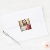 Heilig Hart van Jezus Christus Envelop Briefpapier Vierkante Sticker (Envelop)