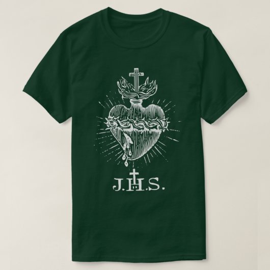 Heilig hart van Jezus Christus  katholiek T-shirt (Design voorkant)