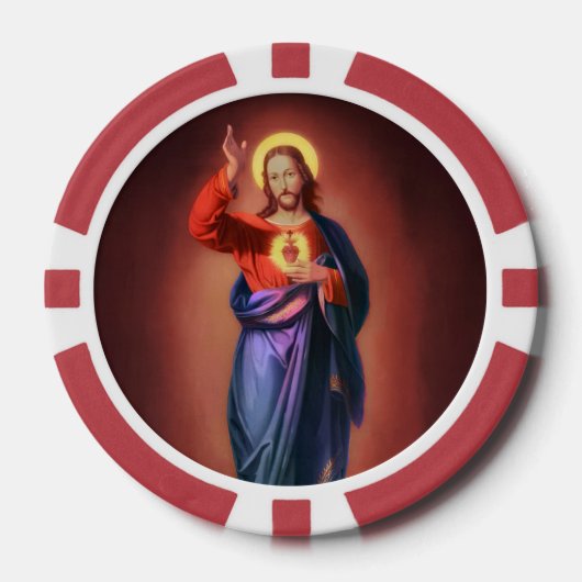 Heilig hart van Jezus Christus Poker Chips (Voorkant)