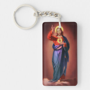 Heilig hart van Jezus Christus Sleutelhanger