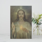 Heilig hart van Jezus Enthronement Briefpapier (Staand voorkant)