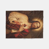 Heilig hart van Jezus Fleece Deken (Voorkant (Horizontaal))