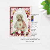Heilig hart van Jezus Floral Katholieke begrafenis Visitekaartje (Bureau)