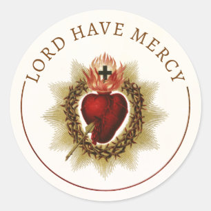 Heilig Hart van Jezus – Heer, heb medelijden Ronde Sticker
