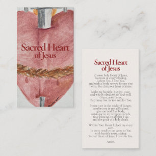 Heilig Hart van Jezus Heilige kaart - Consecratie Notitiekaartje