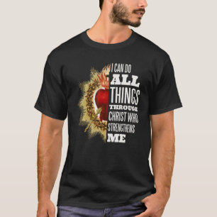 Heilig Hart van Jezus Ik kan alle dingen doen door T-shirt