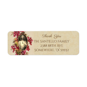 Heilig Hart van Jezus Katholiek Dank U Etiket