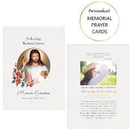 Heilig Hart van Jezus Katholieke Begrafenis Kaart Plaatskaartje