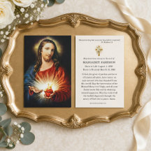 Heilig Hart van Jezus Katholieke rouwkaart