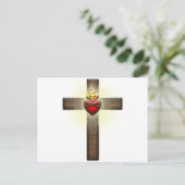 Heilig hart van Jezus Kruis Briefkaart (Staand voorkant)