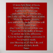 Heilig hart van Jezus Kruis Poster (Voorkant)