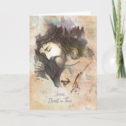  heilig hart van Jezus met kruiskaart Kaart (Voorkant)