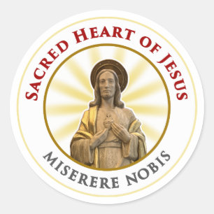 Heilig Hart van Jezus Miserere Nobis Ronde Sticker