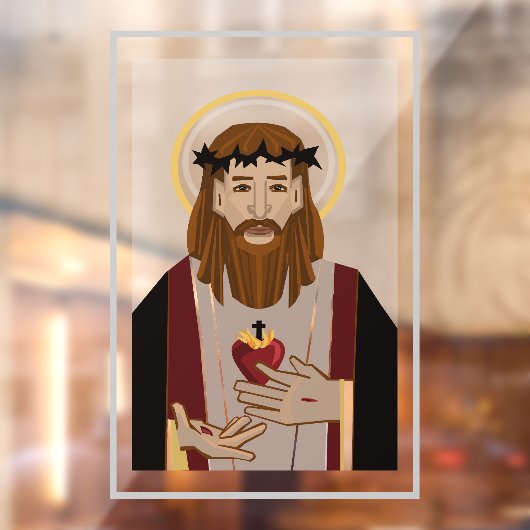Heilig hart van Jezus Raamsticker (Vel 2)