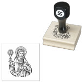 Heilig hart van Jezus Religieus katholiek Rubberstempel (Gestempeld)