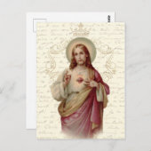  heilig hart van Jezus Religieuze Briefkaart (Voorkant / Achterkant)