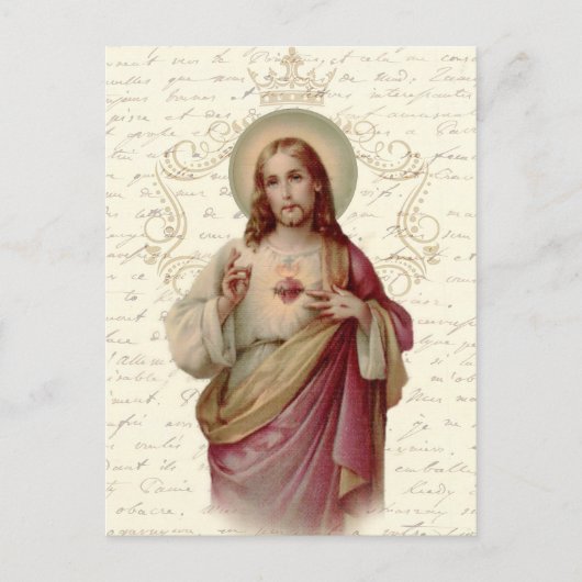 heilig hart van Jezus Religieuze Briefkaart (Voorkant)