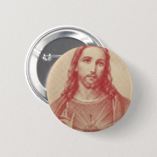  heilig hart van Jezus Ronde Button 5,7 Cm (Voorkant /achterkant)