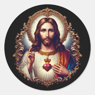 Heilig Hart van Jezus Ronde Sticker