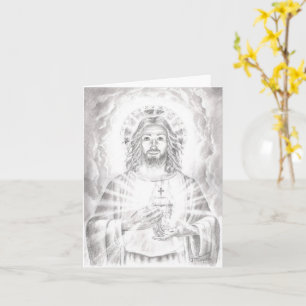 'Heilig Hart van Jezus' Tekening, Jenny McLaughlin Kaart