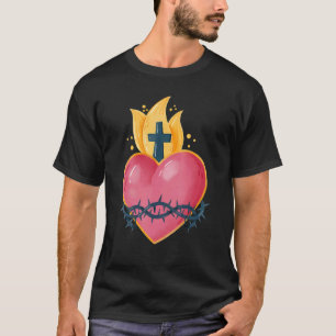 Heilig hart van Jezus Traditioneel Latijn T-shirt