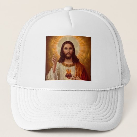 Heilig hart van Jezus Trucker Pet (Voorkant)