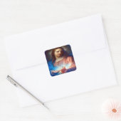 Heilig hart van Jezus Vierkante Sticker (Envelop)