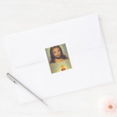 Heilig hart van Jezus Vierkante Sticker (Envelop)