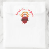 Heilig hart van Jezus Vierkante Sticker (Tas)