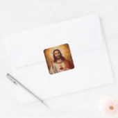 Heilig hart van Jezus Vierkante Sticker (Envelop)