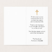 Heilig hart van JezusKatholiek condoleances Dank u Visitekaartjes (Binnenkant ongevouwen)