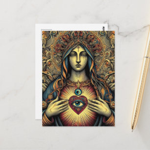 Heilig Hart Van Maria Bescherming Tegen het Kwade Briefkaart