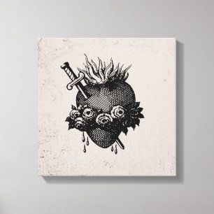 Heilig hart van Mary Canvas Afdruk