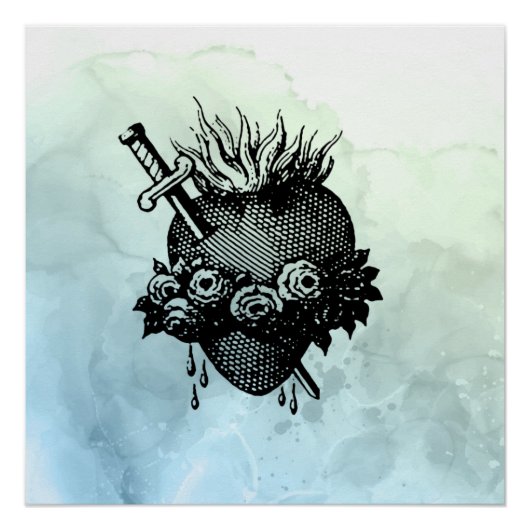 Heilig hart van Mary Poster Perfect Poster (Voorkant)