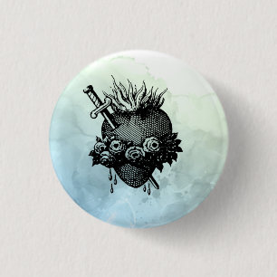 Heilig hart van Mary Ronde Button 3,2 Cm