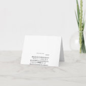 "Heilig, heilig, heilig" Blank Notecard Kaart (Achterkant)