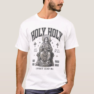 Heilig Heilig Vintage Gravure Religieus Shirt Ontw