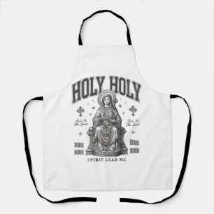 Heilig Heilig Vintage Gravure Religieus Shirt Ontw Schort