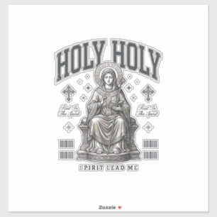 Heilig Heilig Vintage Gravure Religieus Shirt Ontw Sticker