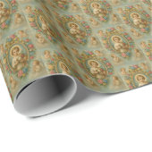 Heilig Kind Jezus met engelen katholiek Cadeaupapier (Rol Hoek)