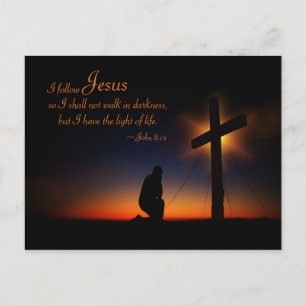 Heilig Kruis op zonsondergang (Personaliseren) Briefkaart