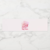 Heilig Water Roze Bloemen Maagd Maria Jezus Custom Waterfles Etiket (Enkel label)