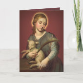 Heilige Agnes van Rome met Gebed Kaart (Voorkant)