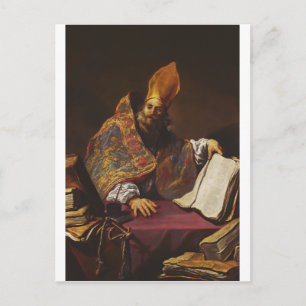 Heilige Ambrosius, Vader van de Katholieke Kerk Briefkaart