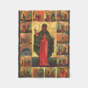 Heilige Anastasia de Bevrijder Byzantijnse Kunst Fleece Deken