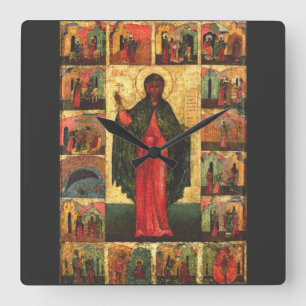 Heilige Anastasia de Bevrijder Byzantijnse Kunst Vierkante Klok