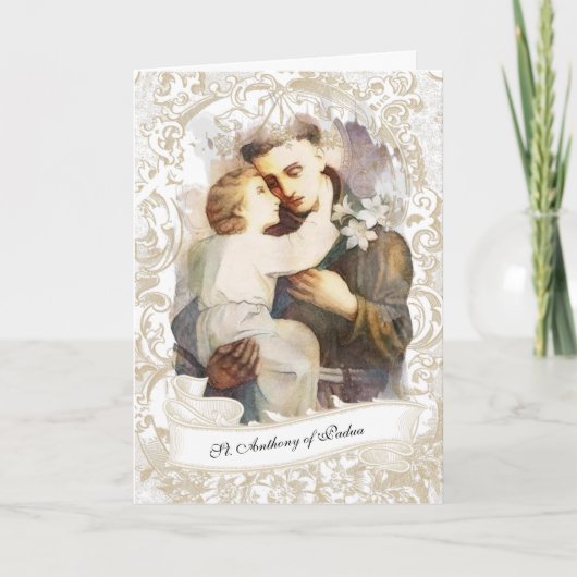 Heilige Antonius van Padua Kind Jezus Kaart (Voorkant)