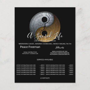 Heilige Balans Yin Yang-symbool Flyer