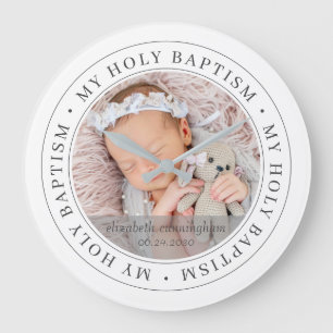 Heilige Baptisme Eenvoudig Lijst Moderne Aangepast Grote Klok